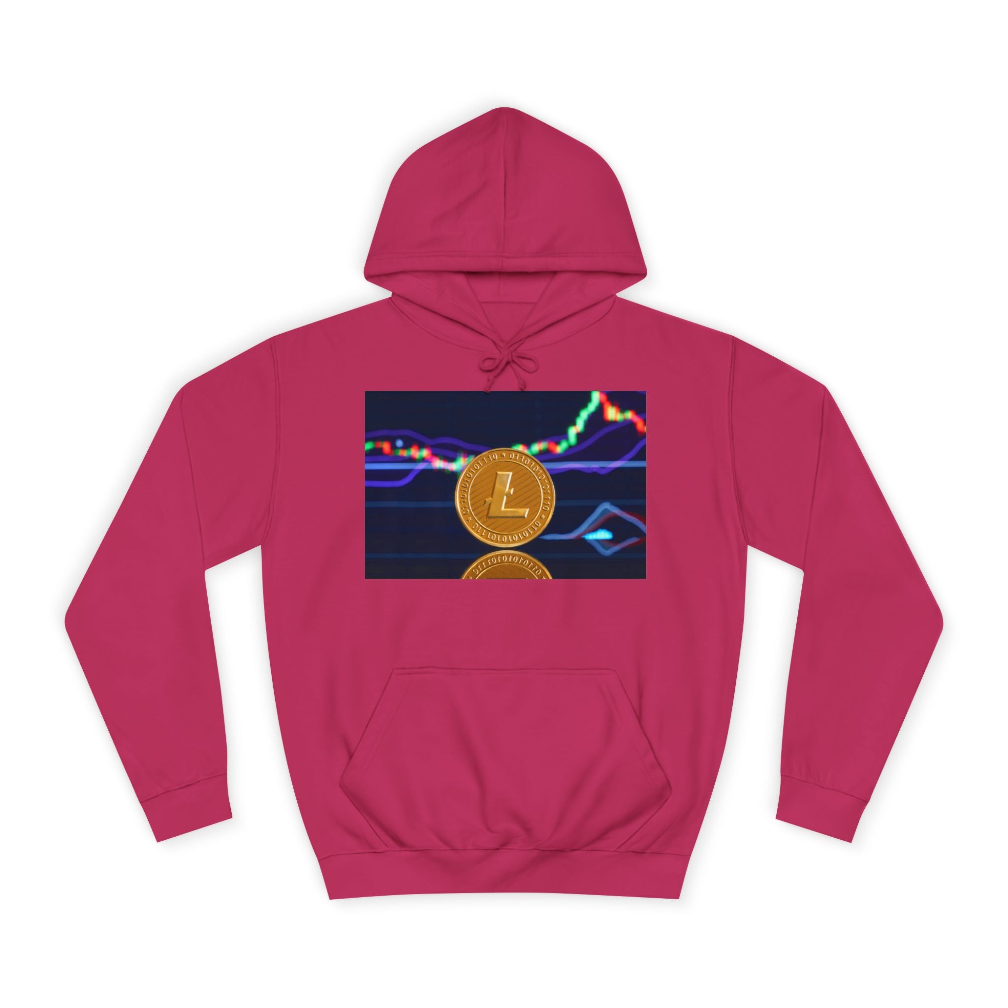 Litecoin Coin Graphic Hoodie | Crypto Chart Design, Digital Currency Apparel