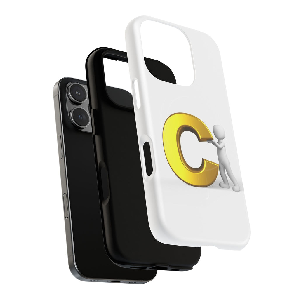 Gold Letter C Monogram Phone Case | Magnetic Tough Case