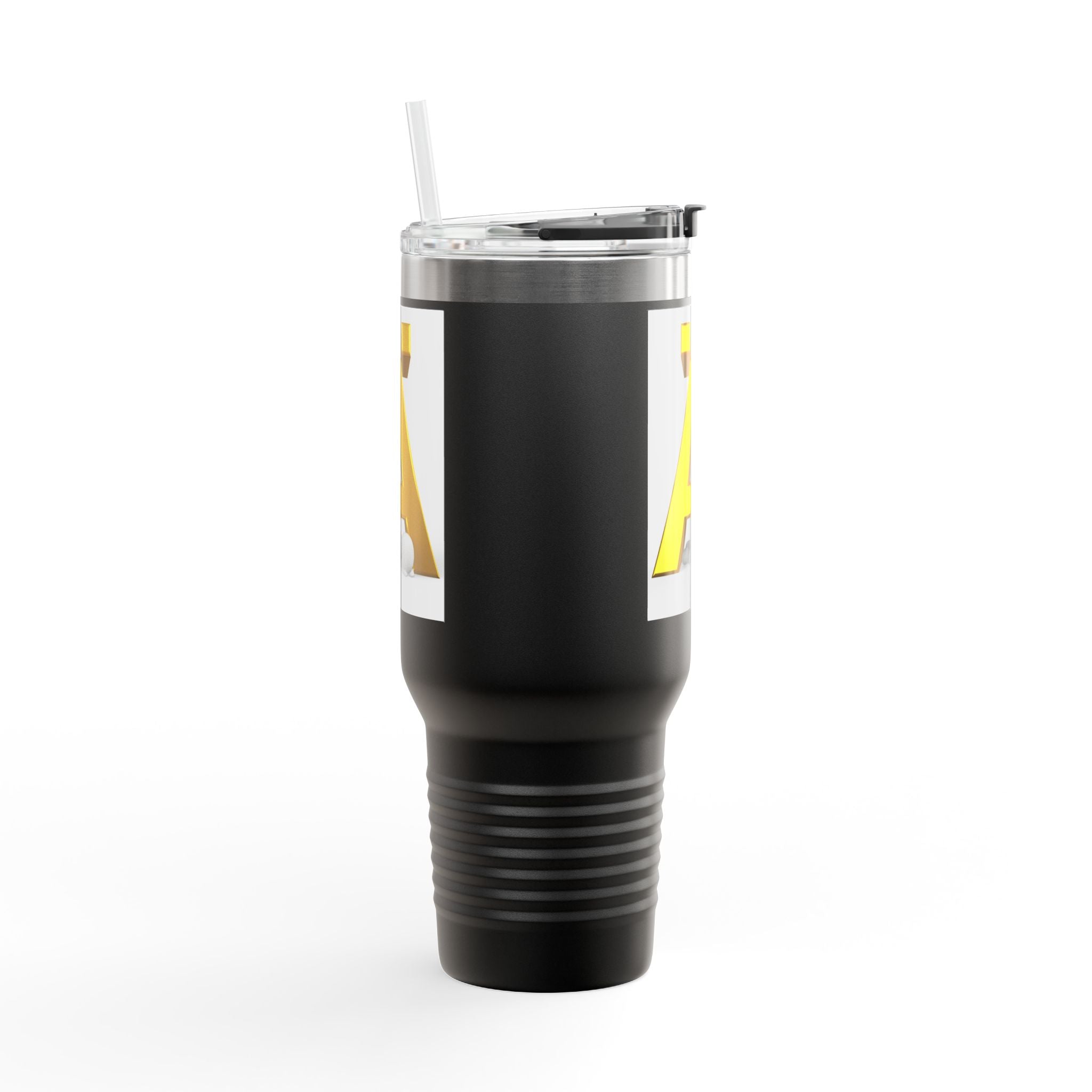 Mug avec Lettre A Dorée en 3D | Mug de Voyage Isotherme de 1,2 L