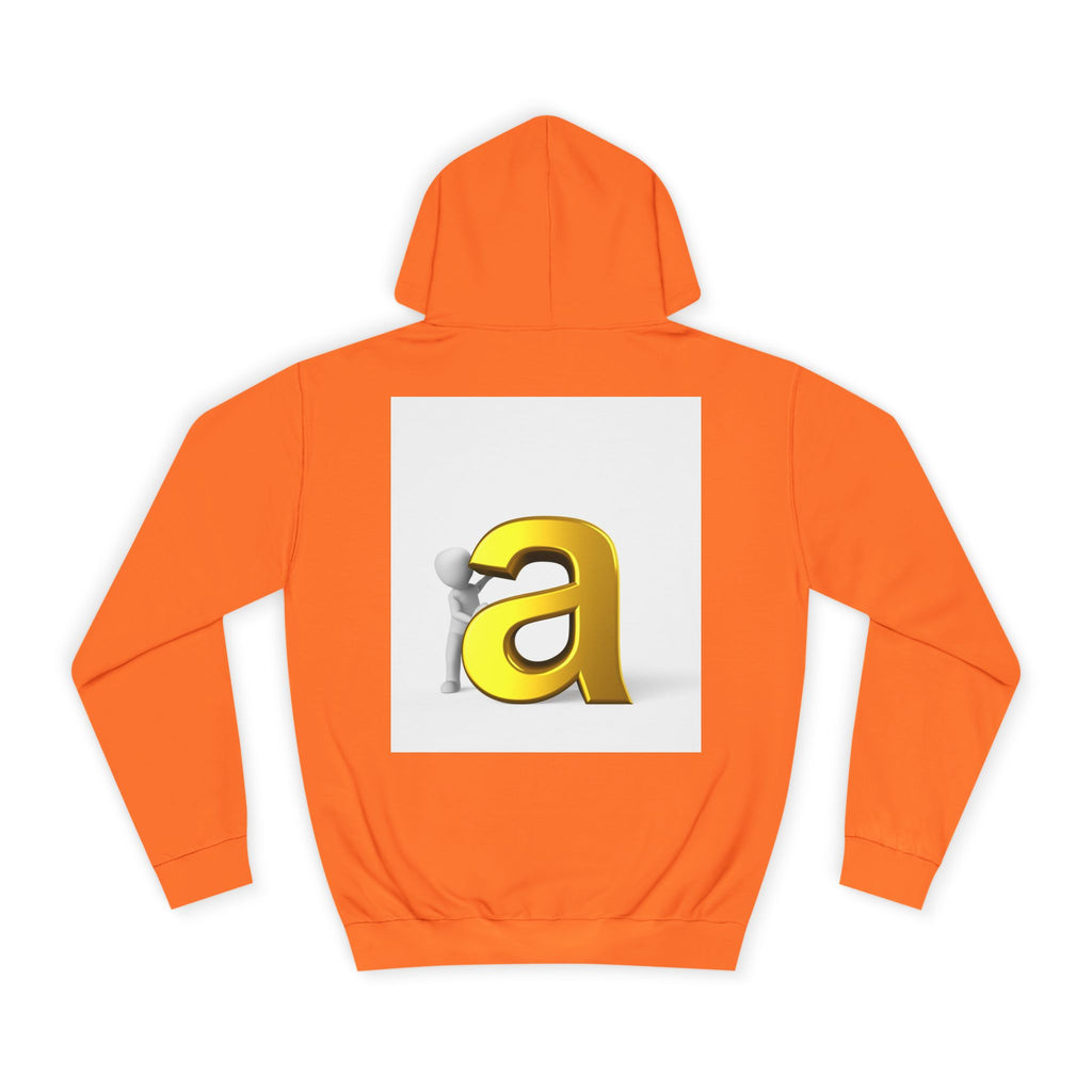 Gold 3D Letter A Hoodie | Monogram Initial Sweatshirt