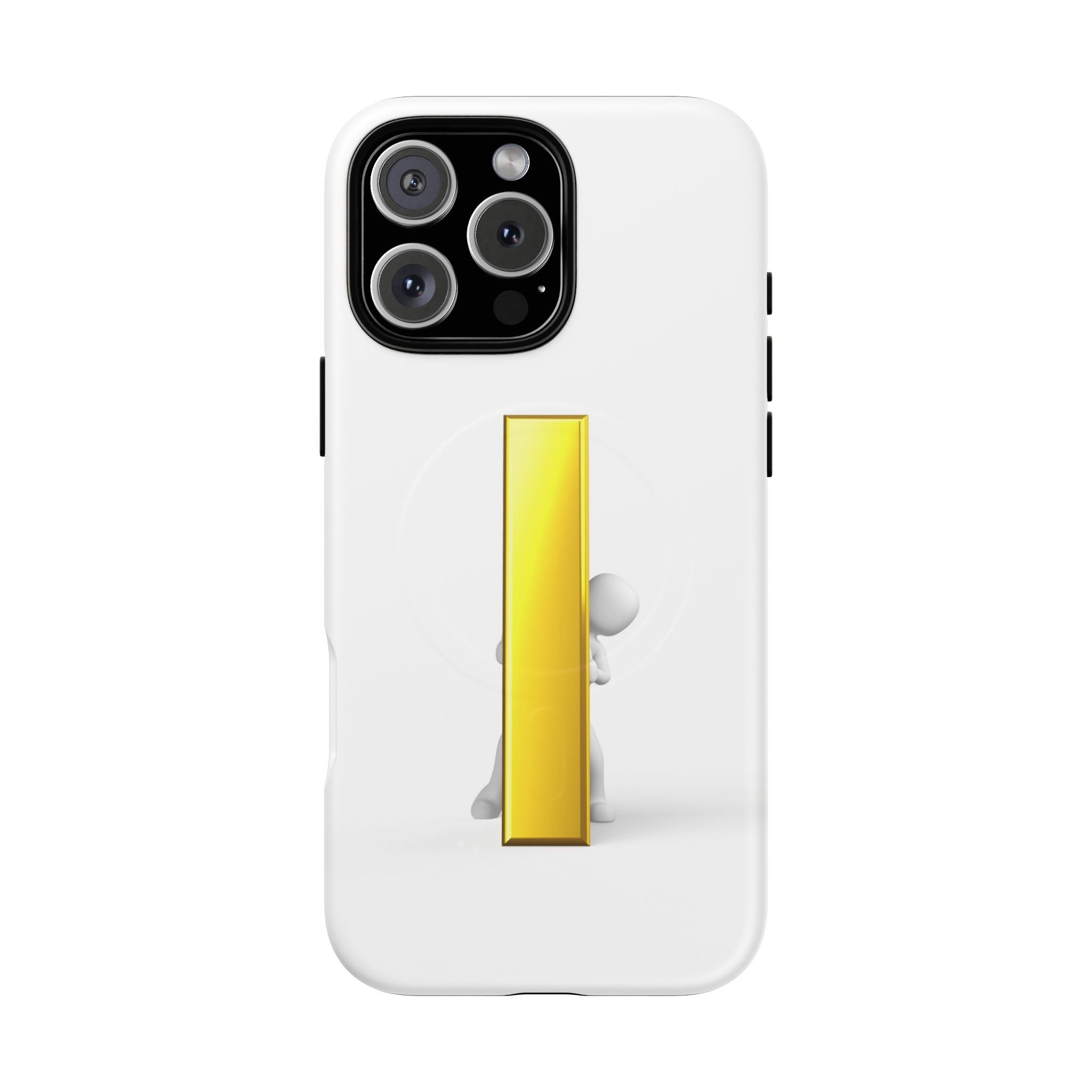Yellow Gold Letter i 3D Figure phone case | Tough Magnetic Case