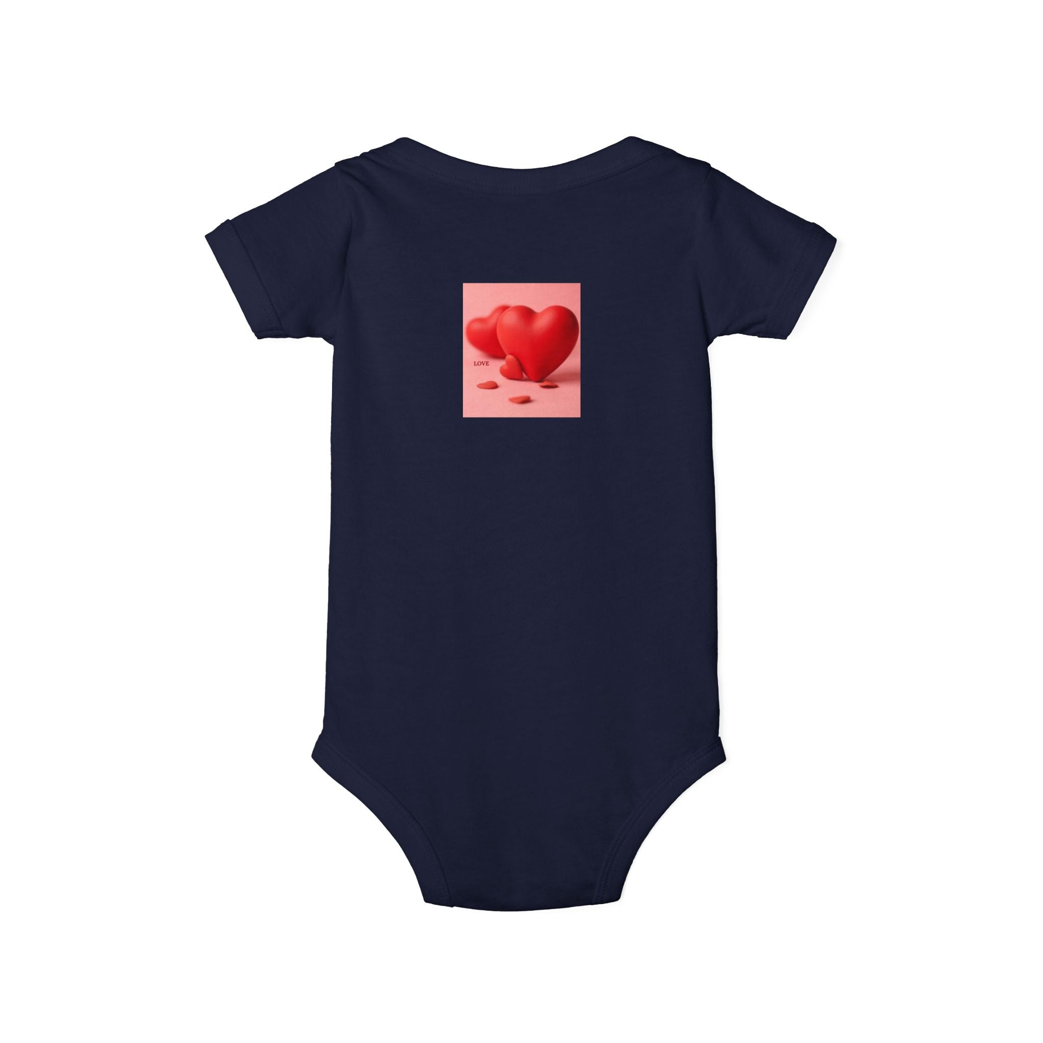 Red Heart Illustration Infant Bodysuit | Cute Valentine Baby Onesie