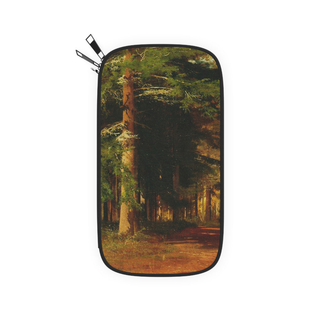Forest Path Painting Passport Wallet | Woodland Landscape Travel Accessory
