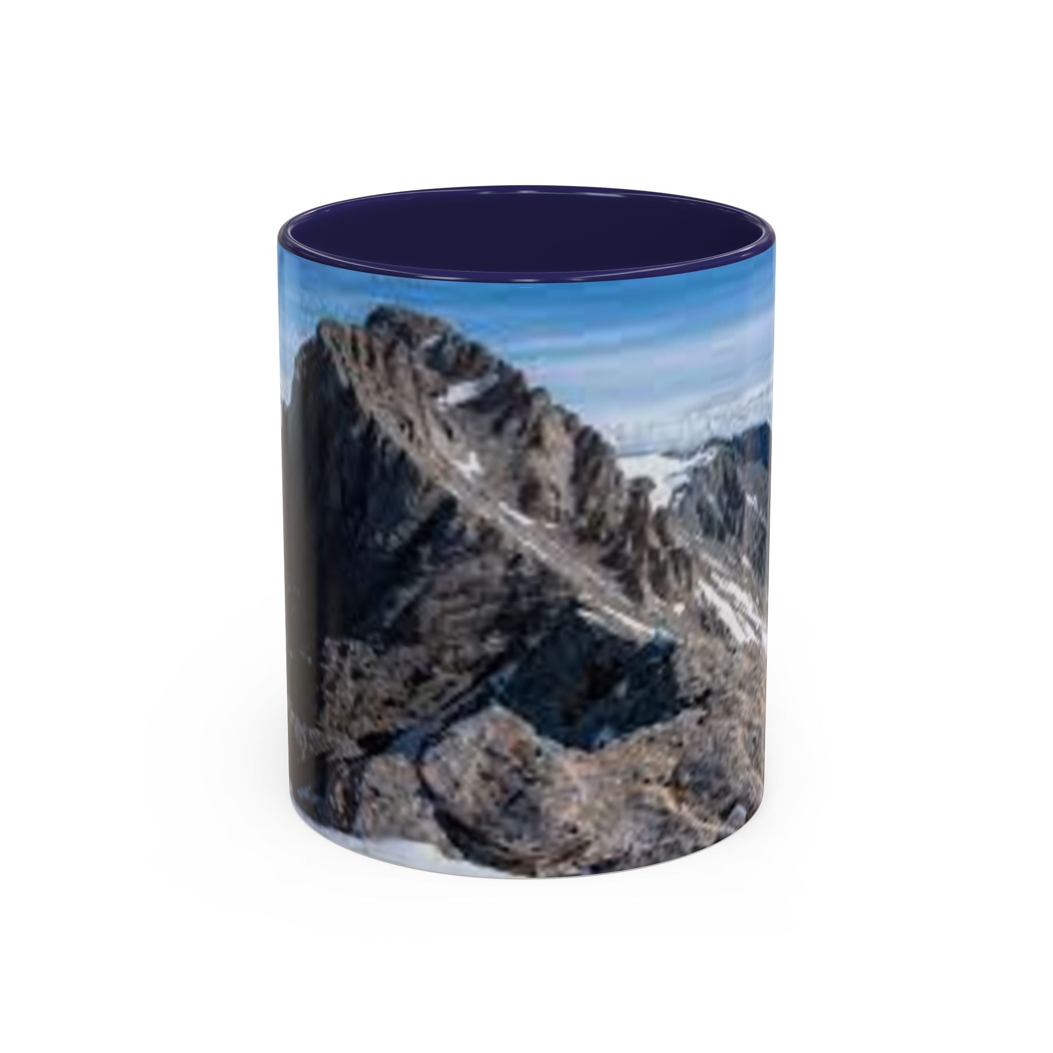 Mountain Summit Photo Accent Coffee Mug | Rocky Peak Panorama, 11oz or 15oz