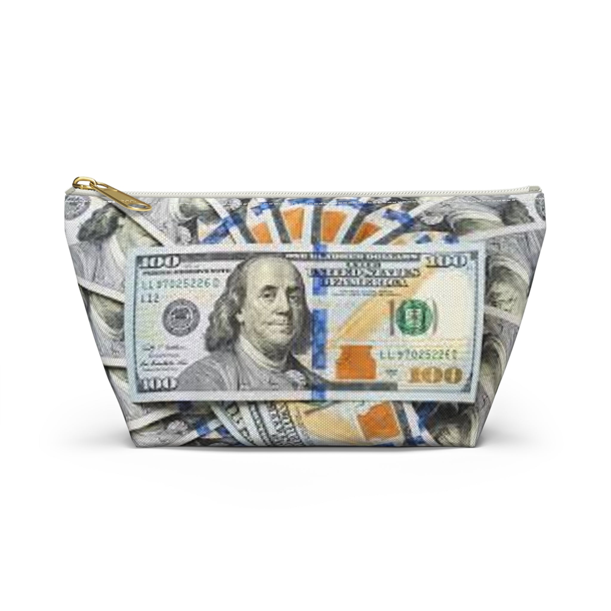 Hundred Dollar Bills Accessory Pouch | Money Print Makeup Bag