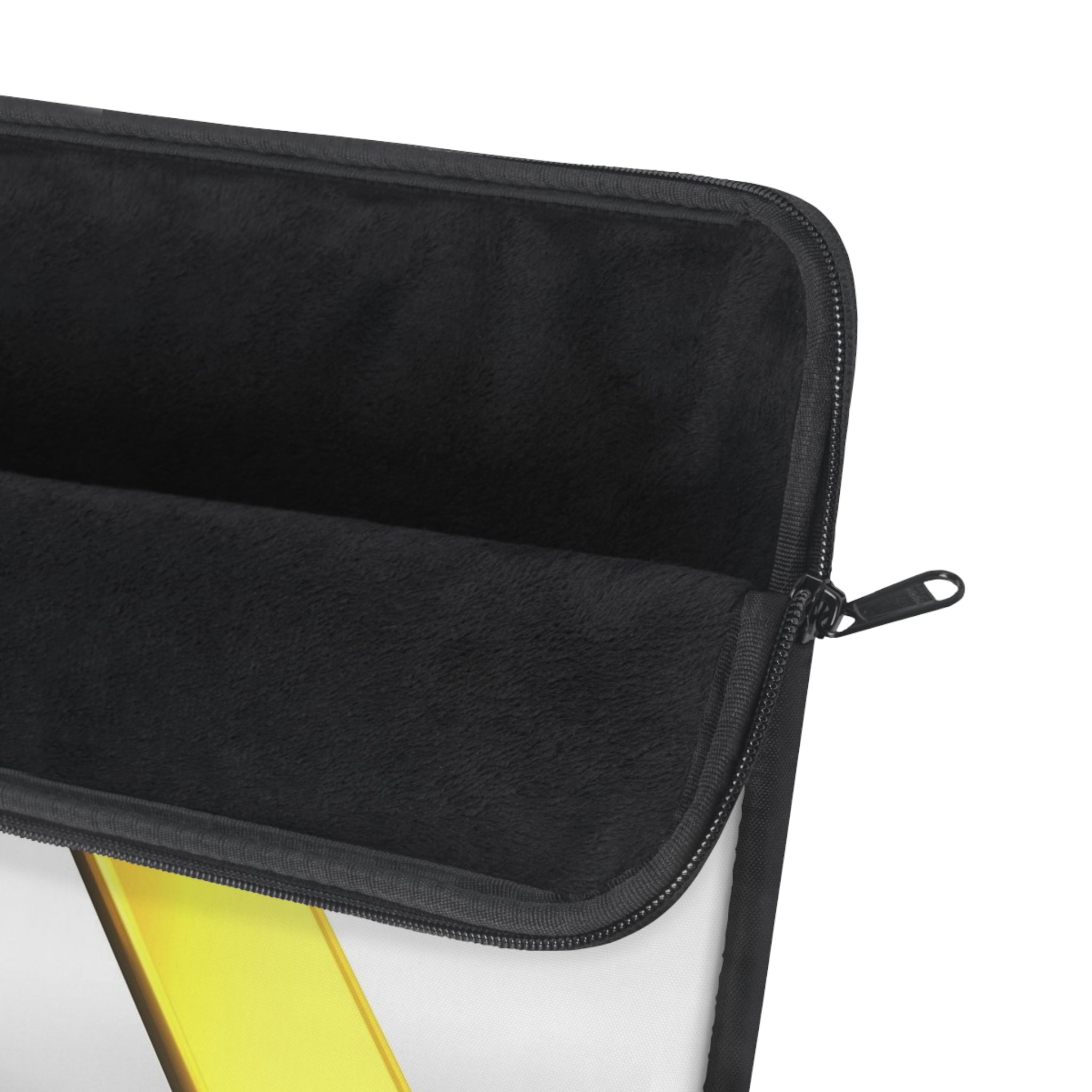 Yellow 3D Letter K with Figure Laptop Sleeve | Initial Monogram