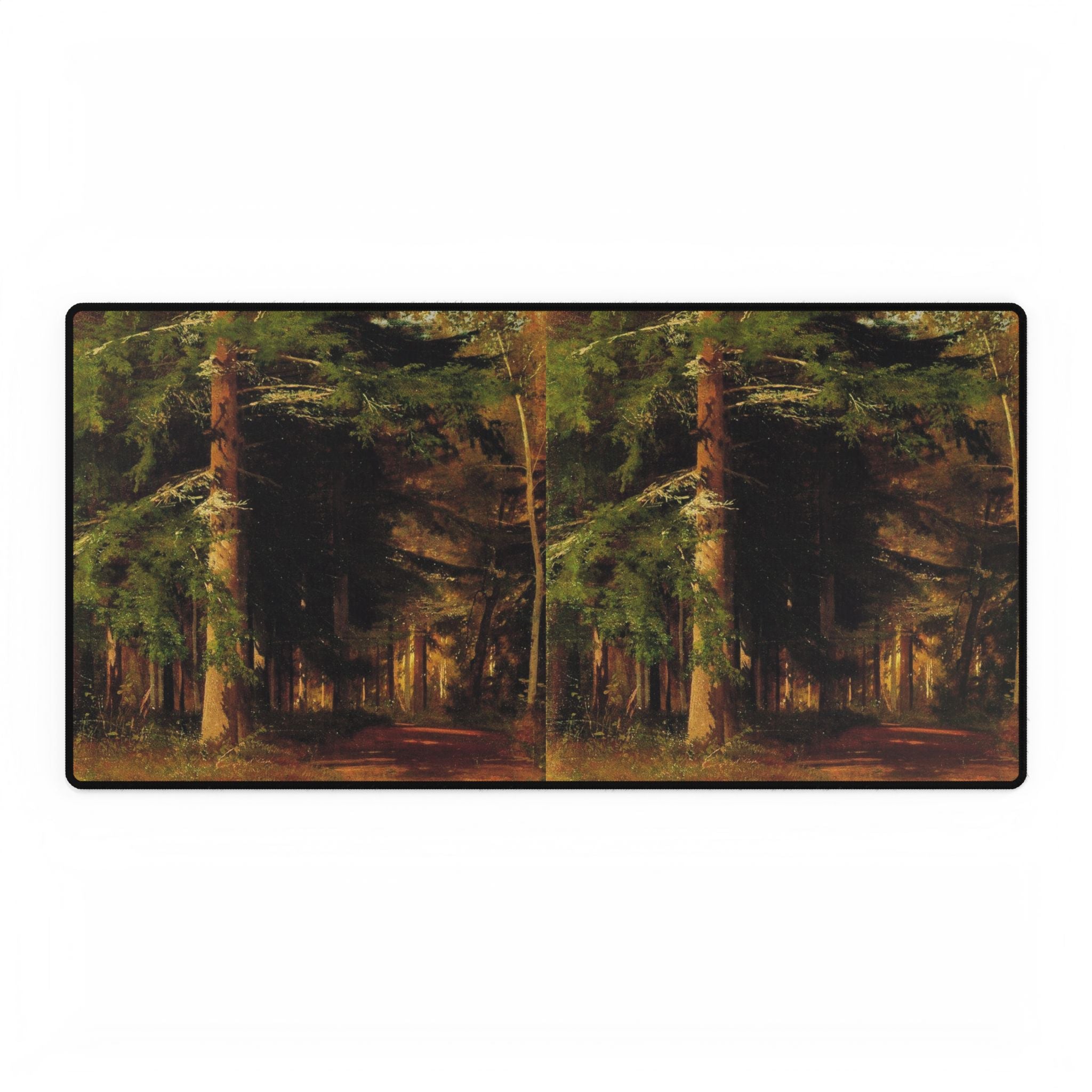 Tapis de bureau chemin forestier | Tapis de souris de bureau paysage boisé