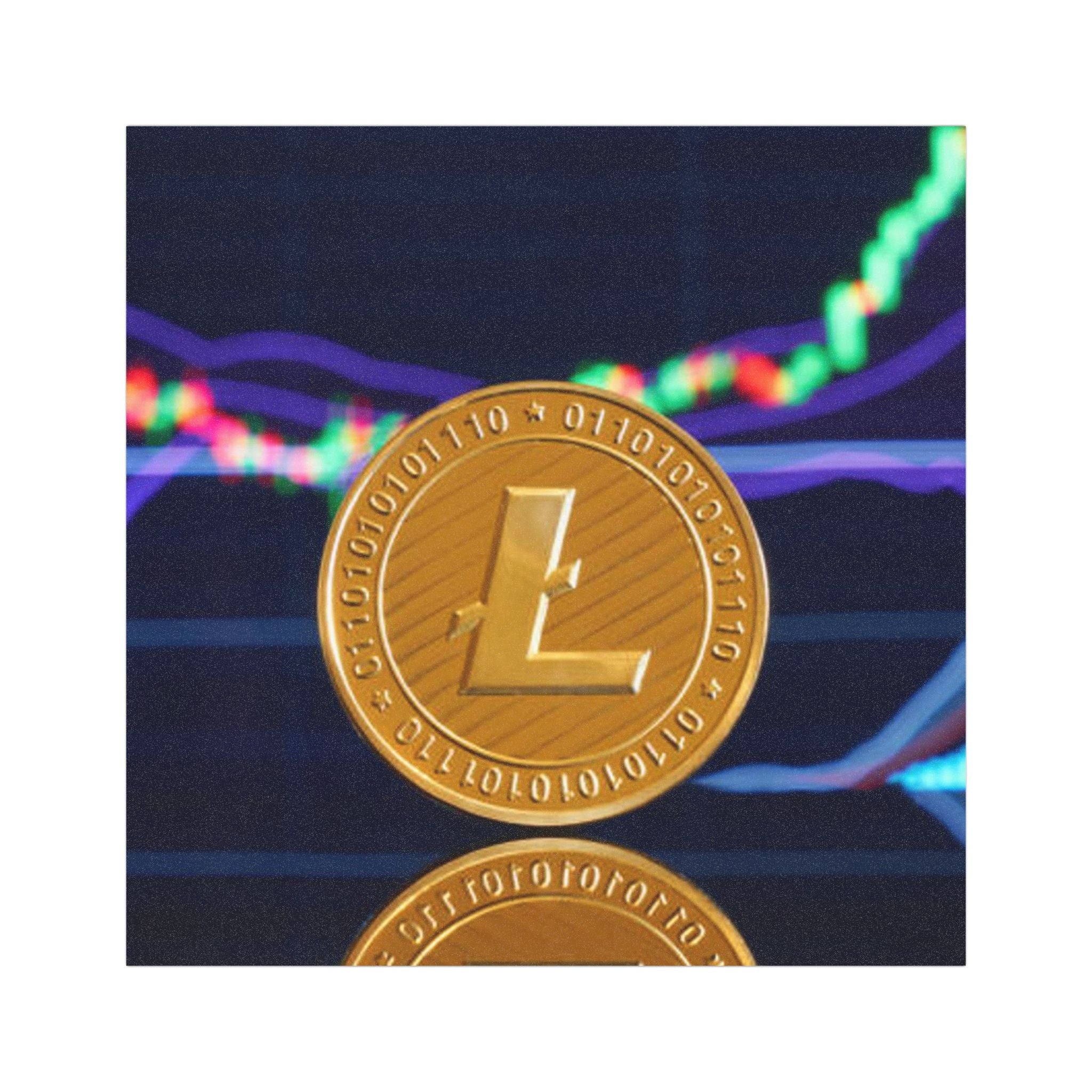 Litecoin Coin Crypto Design Car Magnet | Cryptocurrency Logo Magnet