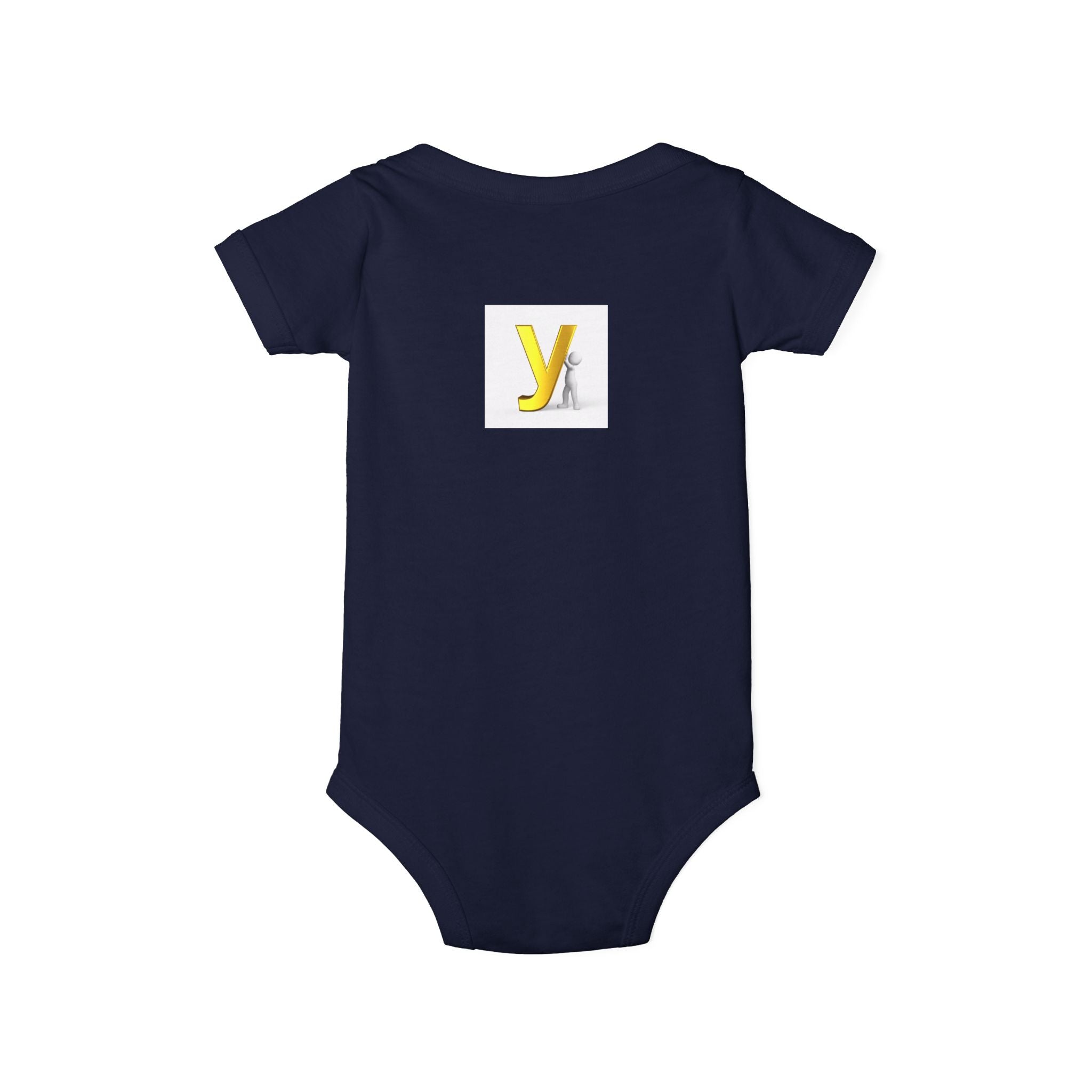 Yellow Letter Y Initial Onesie | Infant Jersey One Piece