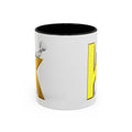 Tasse à café avec lettre K dorée | Tasse à anse colorée 325 ml ou 443 ml