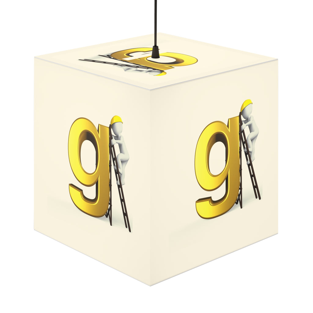 Golden Letter G Cube Lamp | Personalized Initial Light