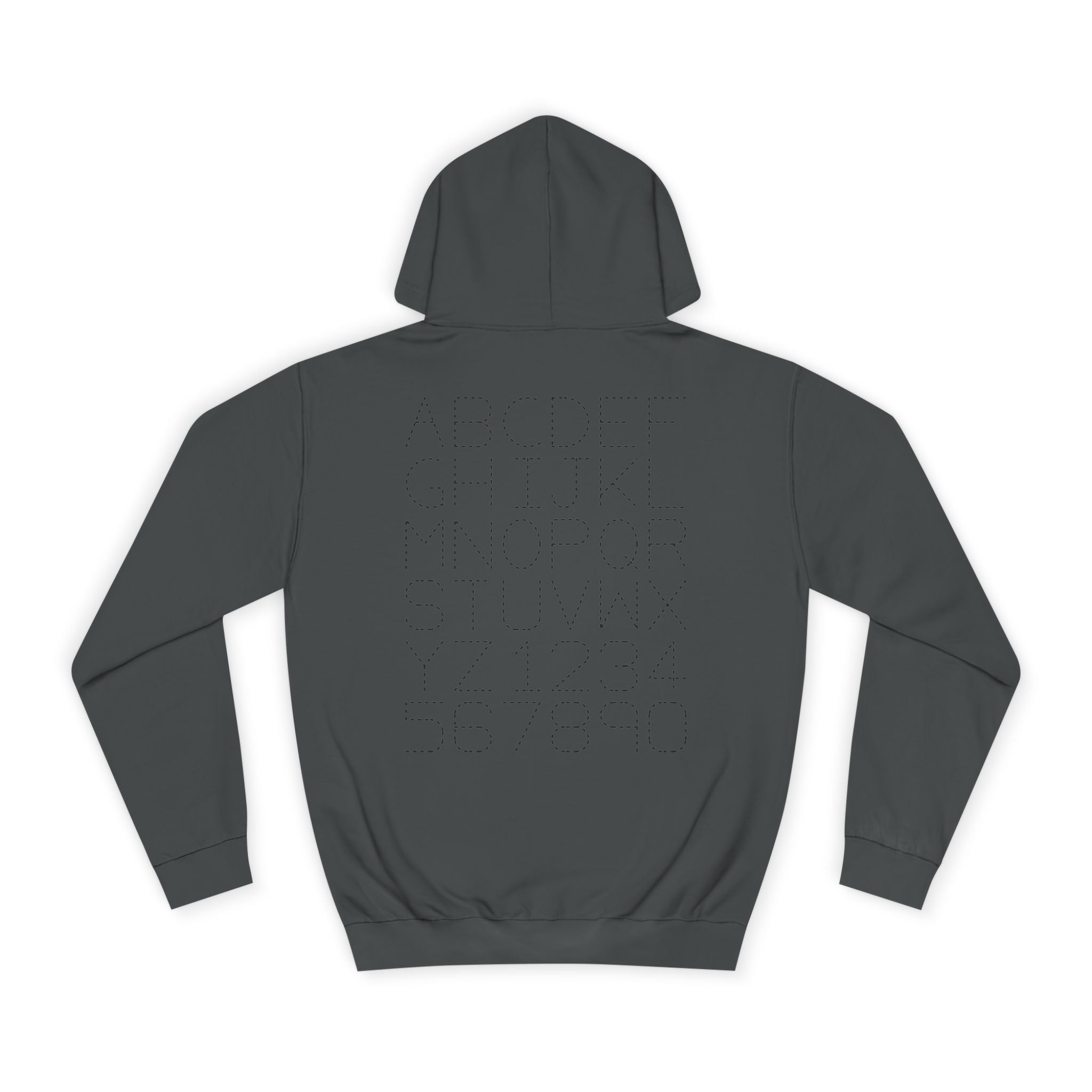 College Dotted Alphabet Hoodie | Campus Sweatshirt, Collegiate Style
