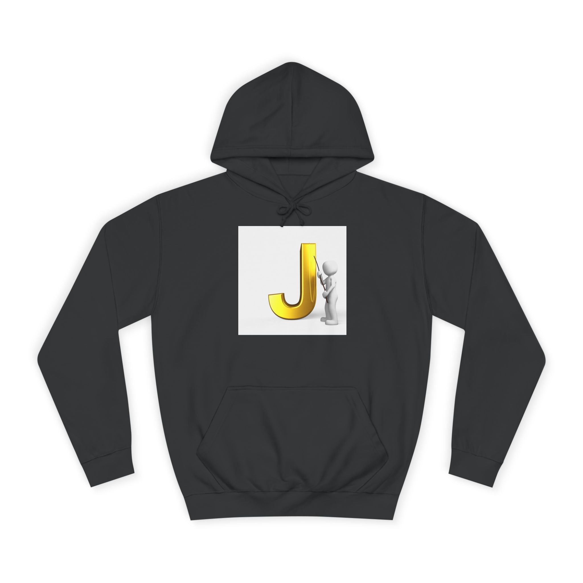 Golden Letter J Initial Hoodie | Monogram J Sweatshirt