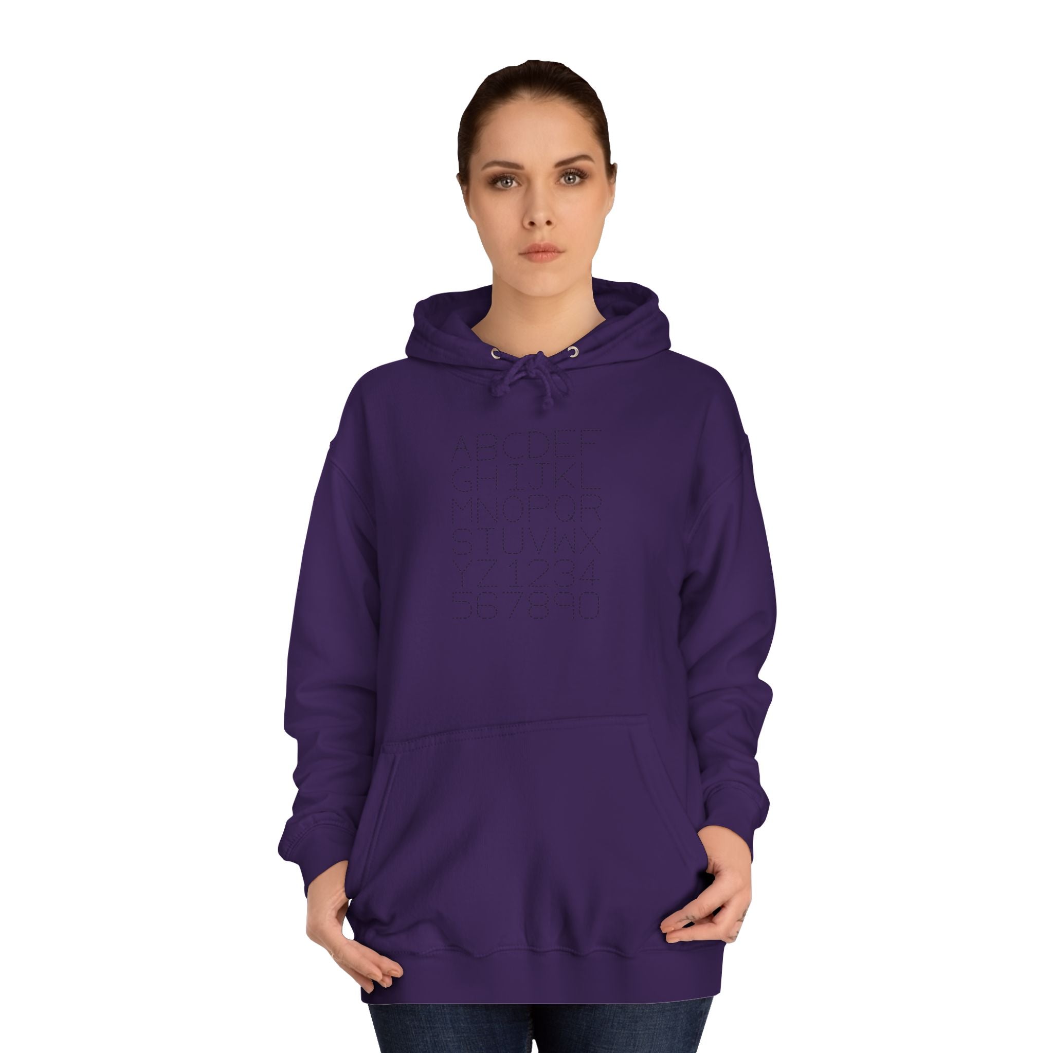 College Dotted Alphabet Hoodie | Campus Sweatshirt, Collegiate Style