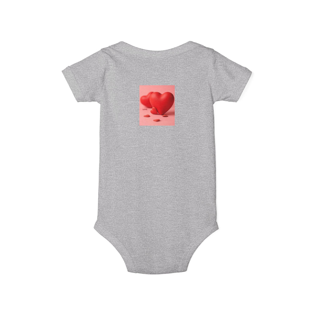 Red Heart Illustration Infant Bodysuit | Cute Valentine Baby Onesie