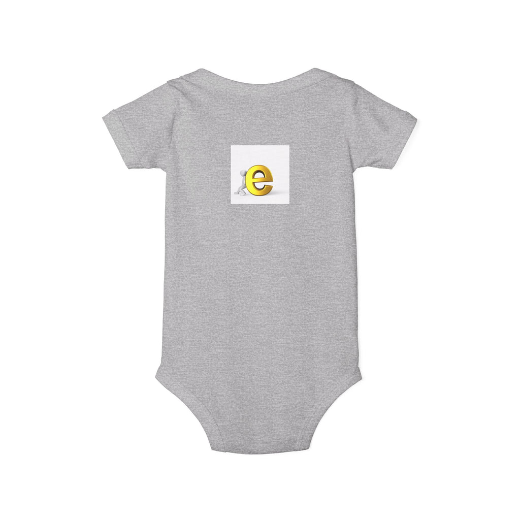 Yellow Lowercase e Baby Onesie | Infant Jersey One Piece