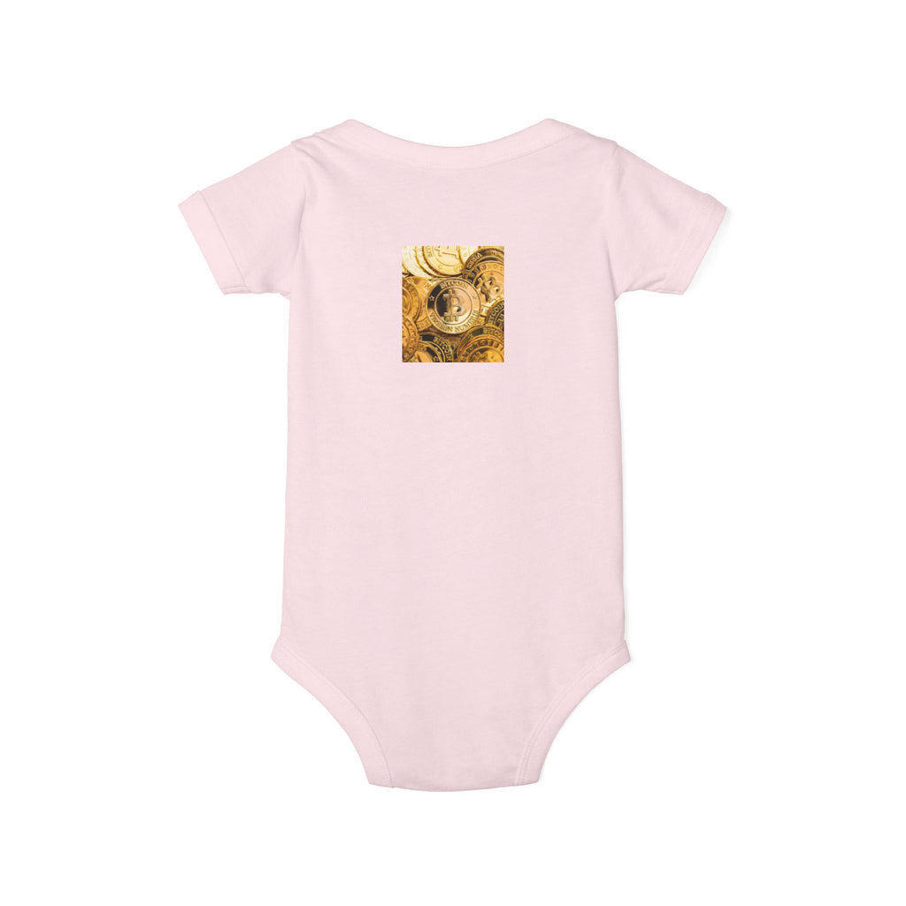Bitcoin Cryptocurrency Infant One Piece | Floral Nursery Baby Bodysuit