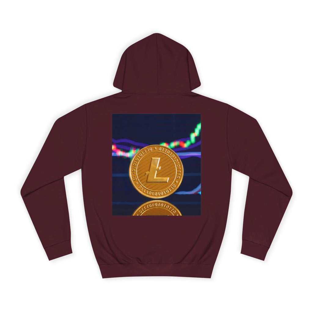 Litecoin Coin Graphic Hoodie | Crypto Chart Design, Digital Currency Apparel