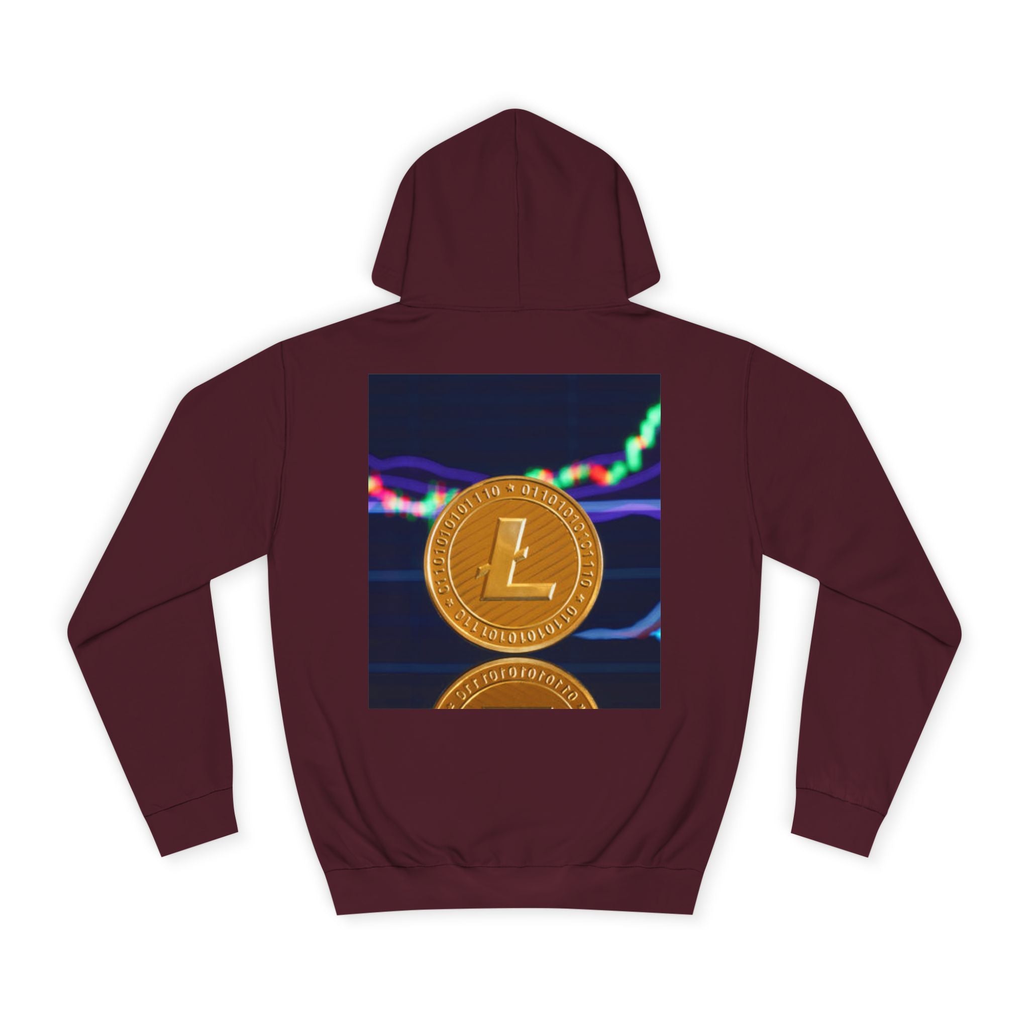 Litecoin Coin Graphic Hoodie | Crypto Chart Design, Digital Currency Apparel