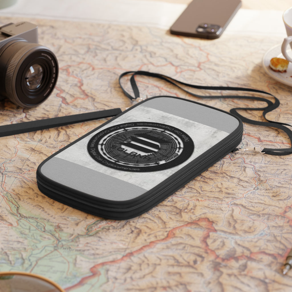 Solana Coin Graphic Passport Wallet | Crypto Token Design, Travel Accessory