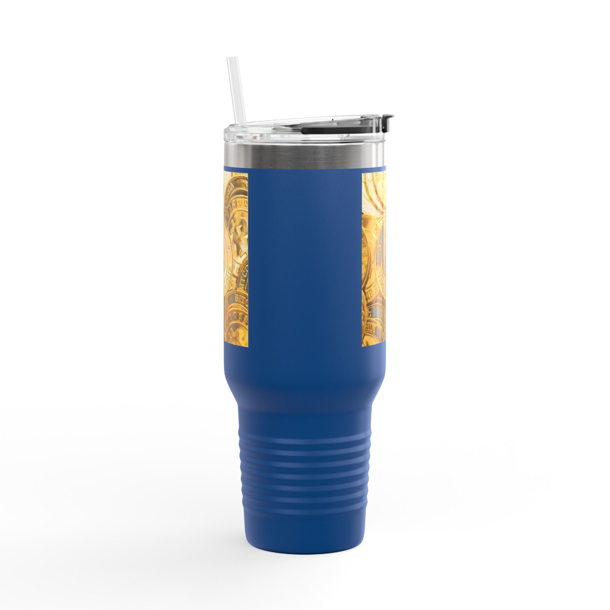 Mug de voyage à motif de pièces Bitcoin | Gobelet isotherme de 1,2 litre