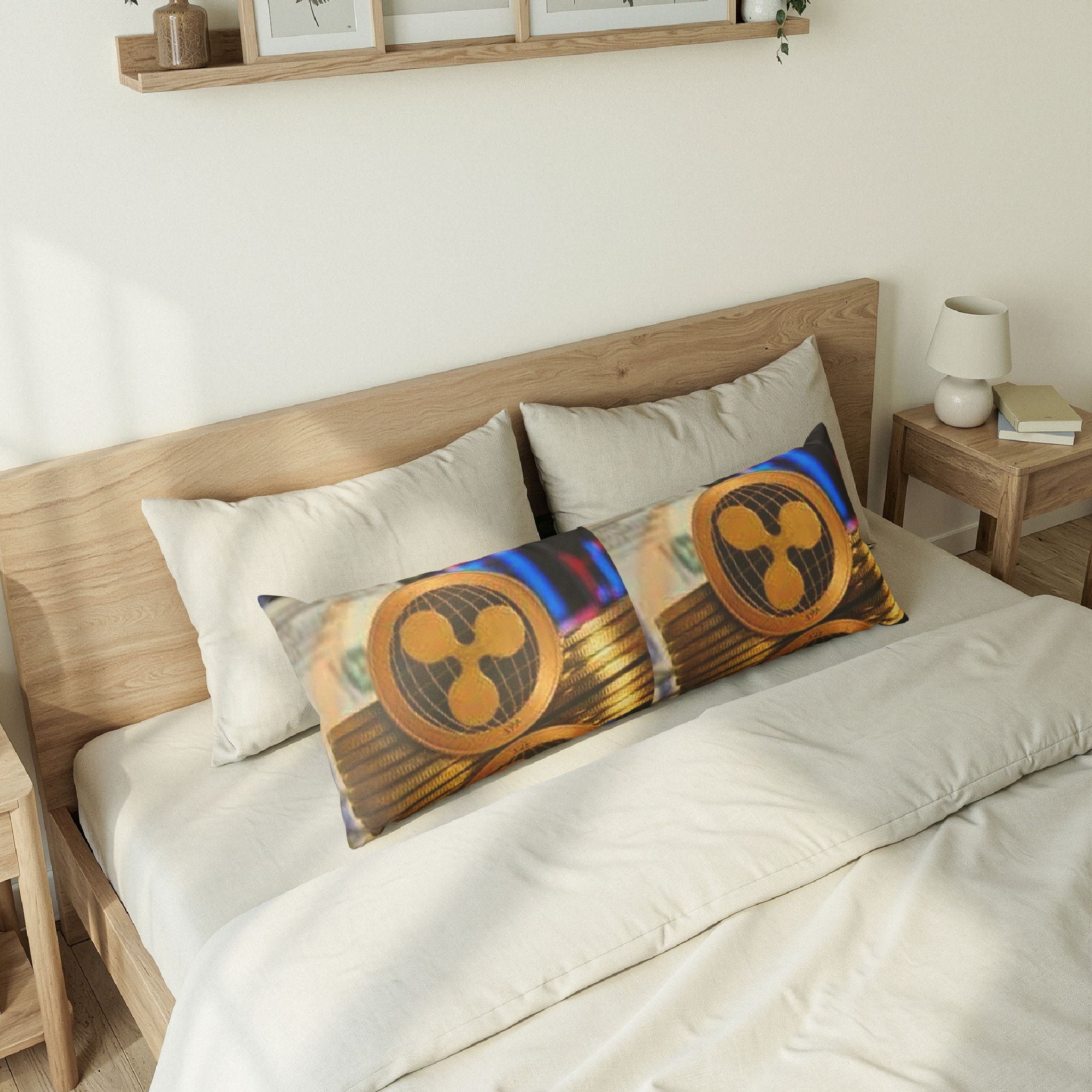 Ripple Crypto Coin print Body Pillow | Ripple XRP design, digital currency decor