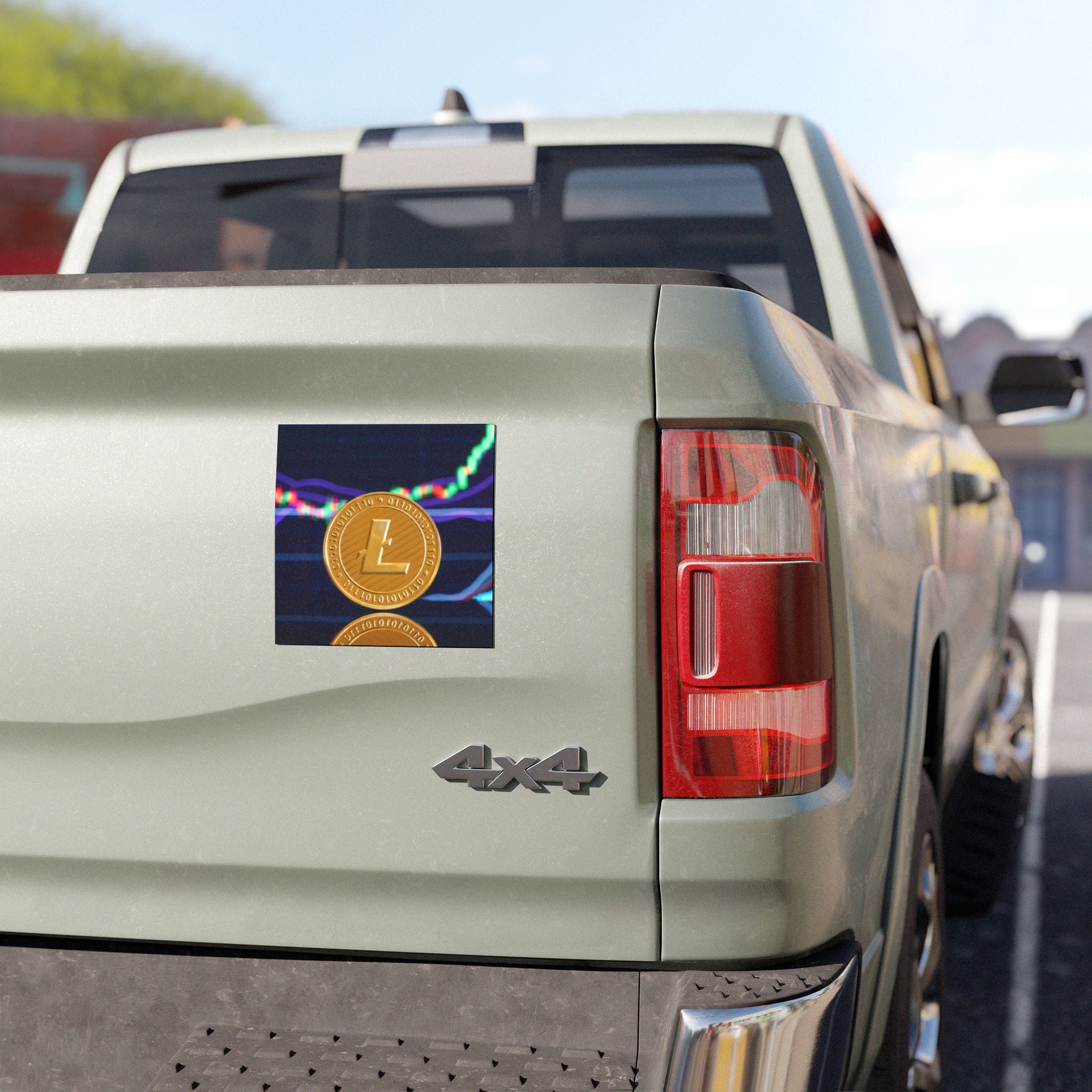 Litecoin Coin Crypto Design Car Magnet | Cryptocurrency Logo Magnet