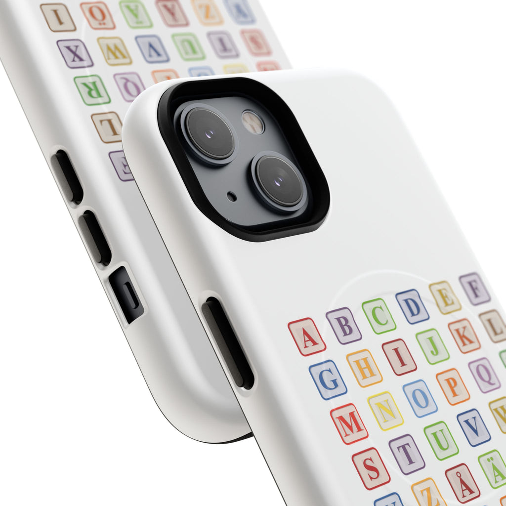 Alphabet Blocks Phone Case | Magnetic Tough Case, Colorful Letter Grid