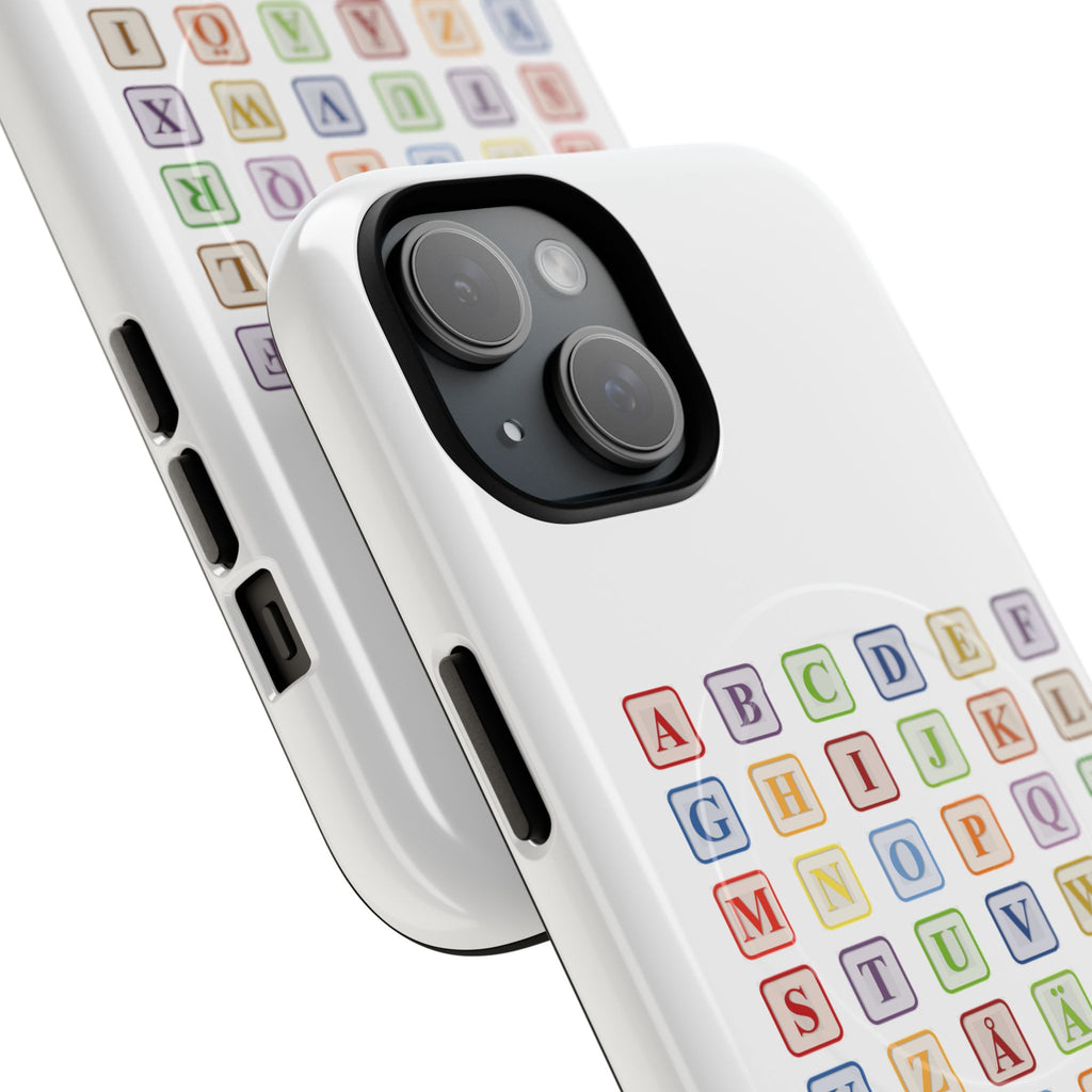 Alphabet Blocks Phone Case | Magnetic Tough Case, Colorful Letter Grid