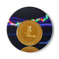 Litecoin Crypto Coin design Ceramic Coaster | Cryptocurrency coaster, digital currency art