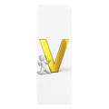 3D Character with Gold V Letter Rubber Yoga Mat | Initial V Yoga Mat