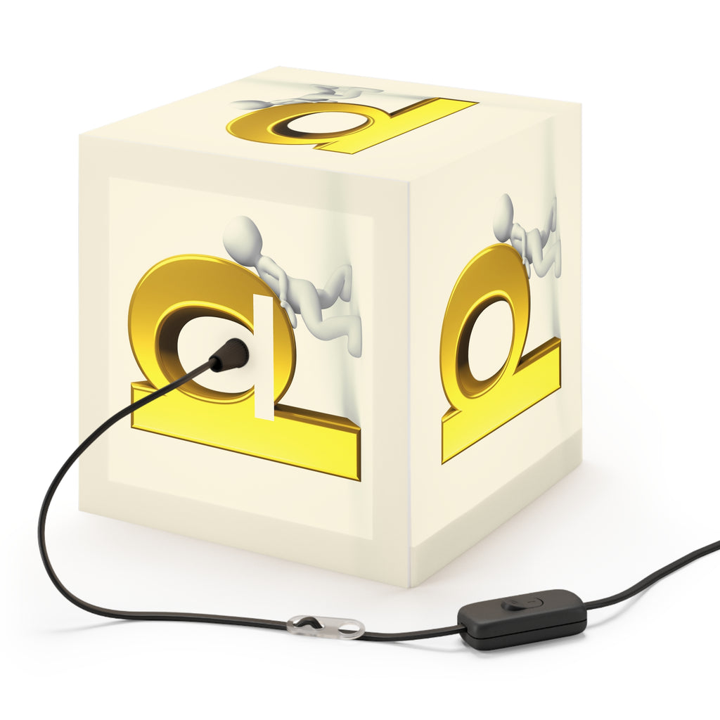 3D Gold Letter P Light Cube Lamp | Room Decor, Hanging Pendant