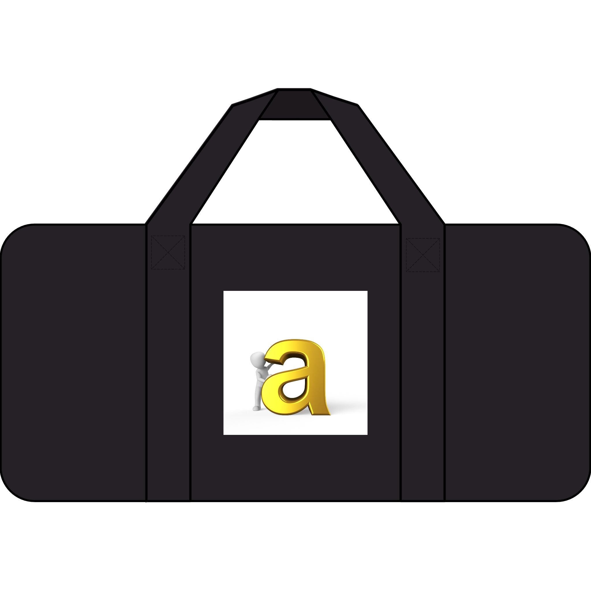 Yellow Letter A Logo Tripper Duffel Bag | Checker or Camo Strap
