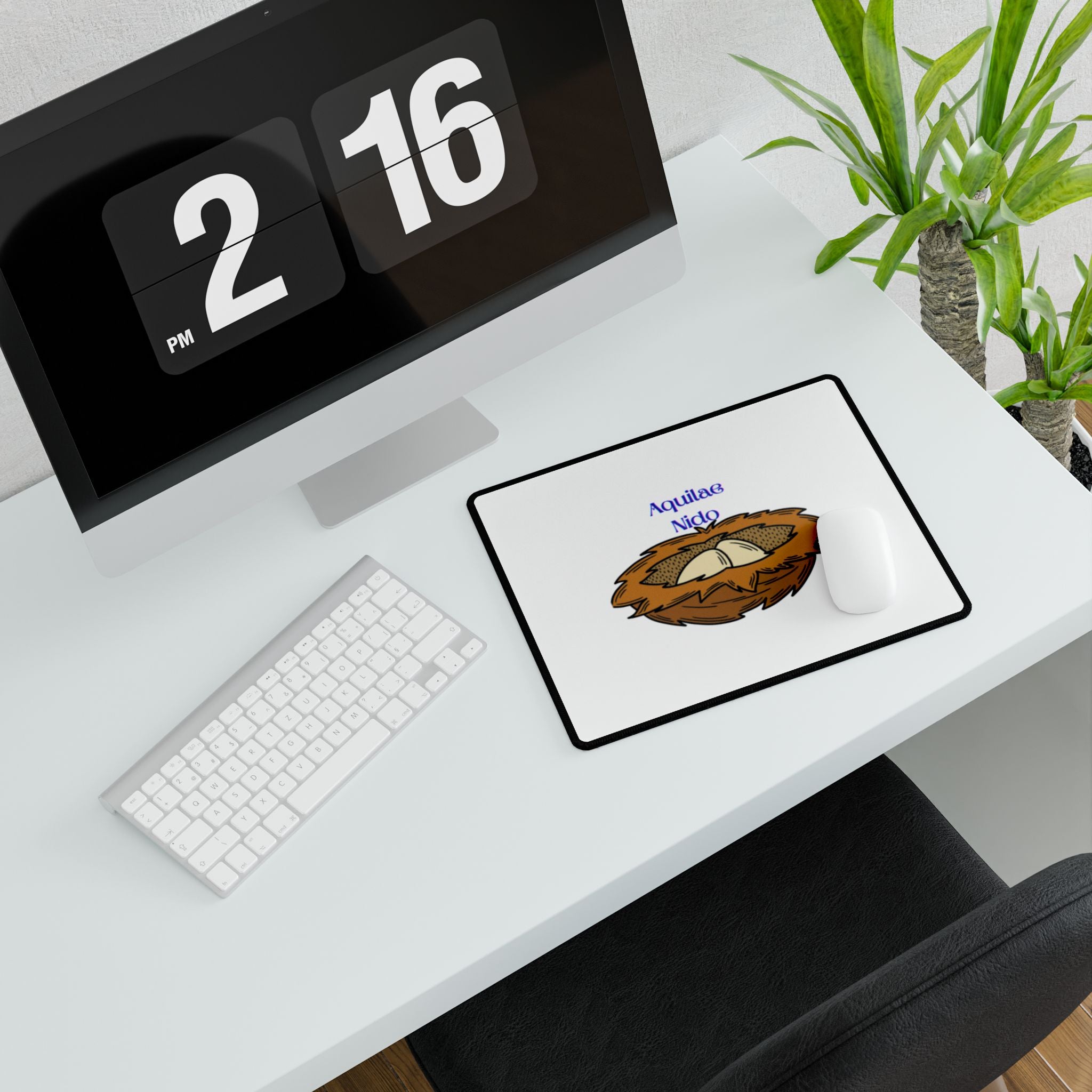 Aquilae Nido Nest Illustration Desk Mat | Large Mousepad