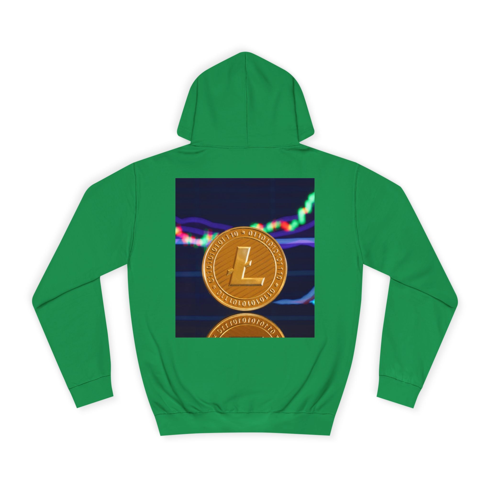 Litecoin Coin Graphic Hoodie | Crypto Chart Design, Digital Currency Apparel