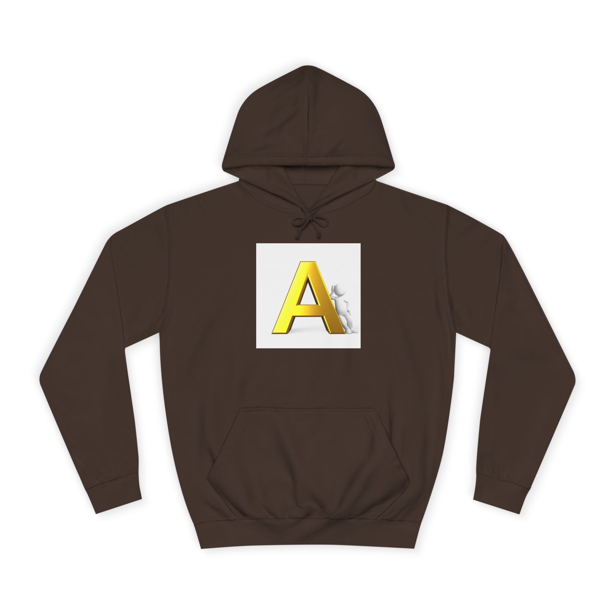 Sweat à capuche lettre A 3D or | Sweat-shirt initiales A monogramme