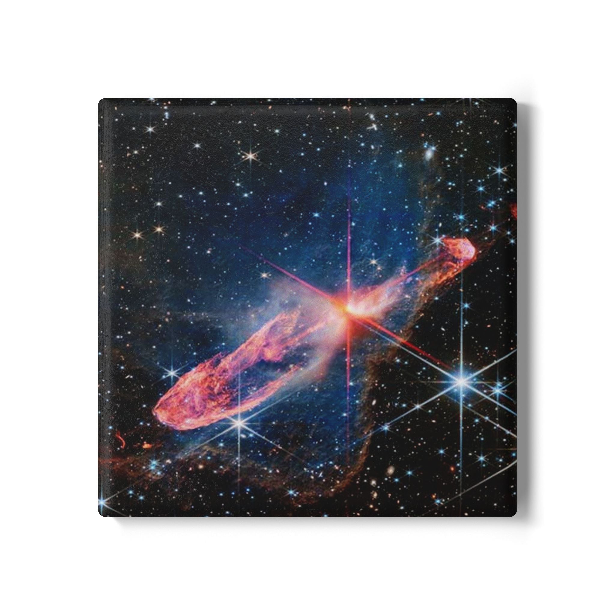 Galaxy Nebula Ceramic Coaster | Space Stars Astronaut Decor