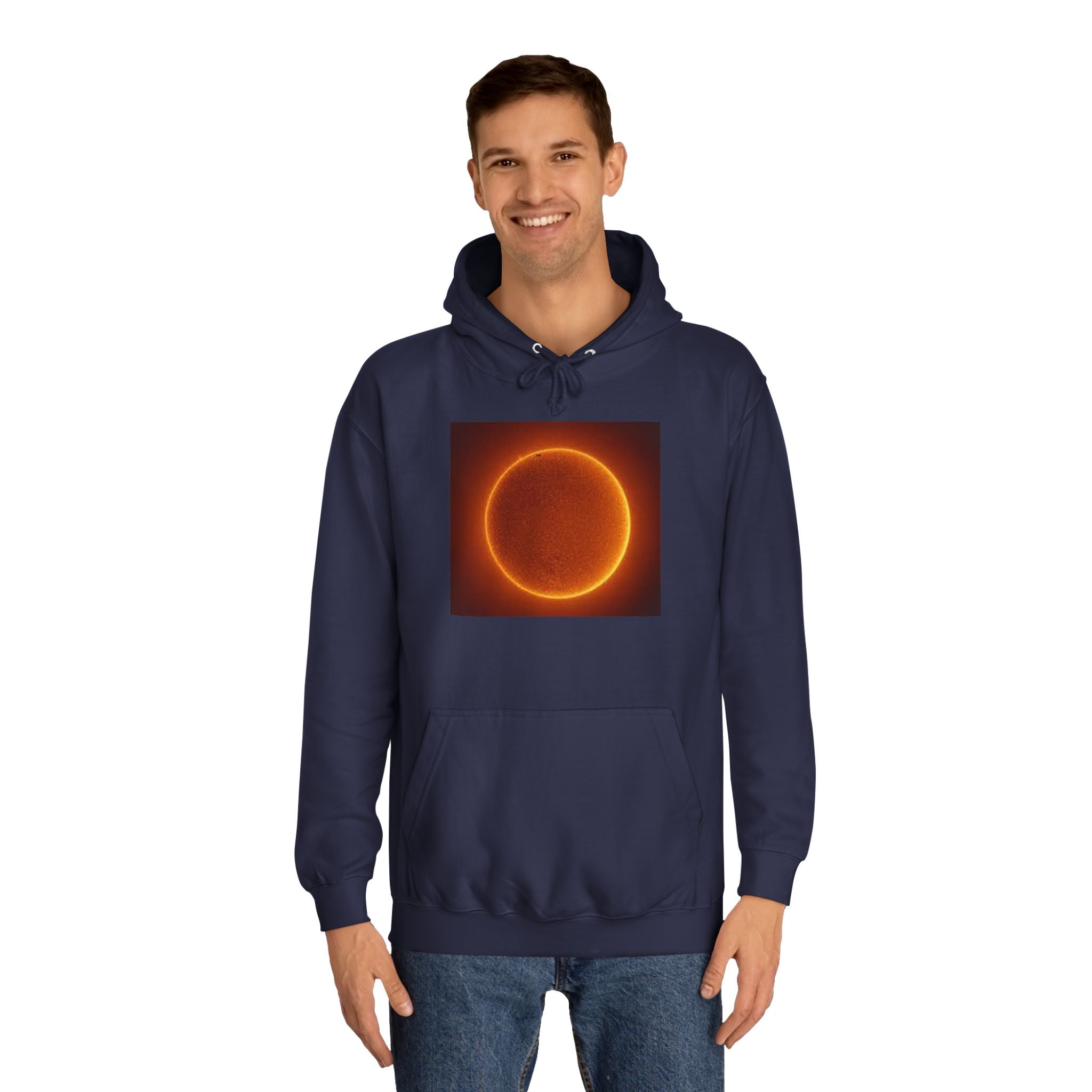 Fiery Solar Ring Hoodie | Sun Eclipse Graphic, Space Astronomy Sweatshirt