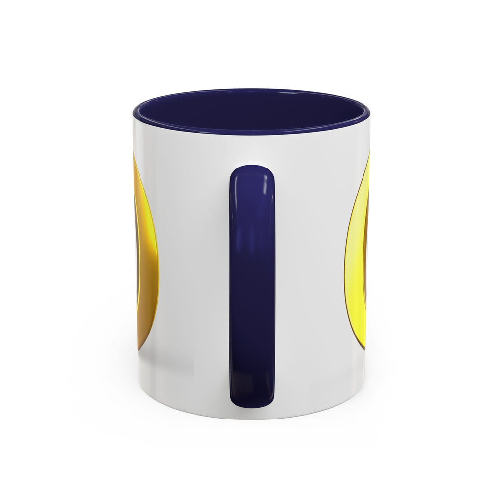 Stick Figure Inside Gold Letter O Mug | Accent Coffee Mug 11oz 15oz