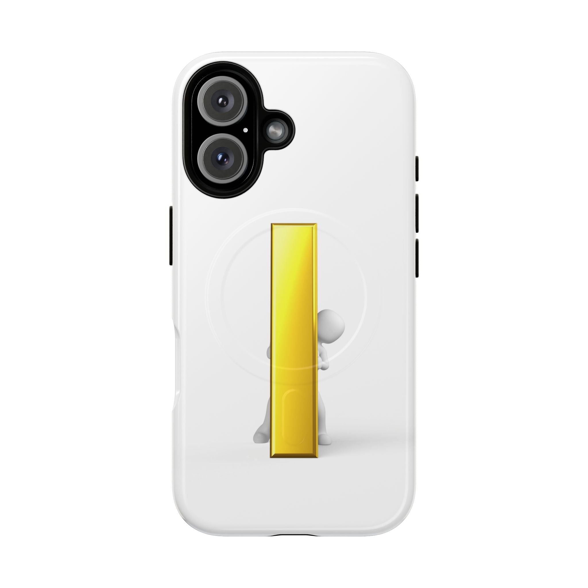 Yellow Gold Letter i 3D Figure phone case | Tough Magnetic Case