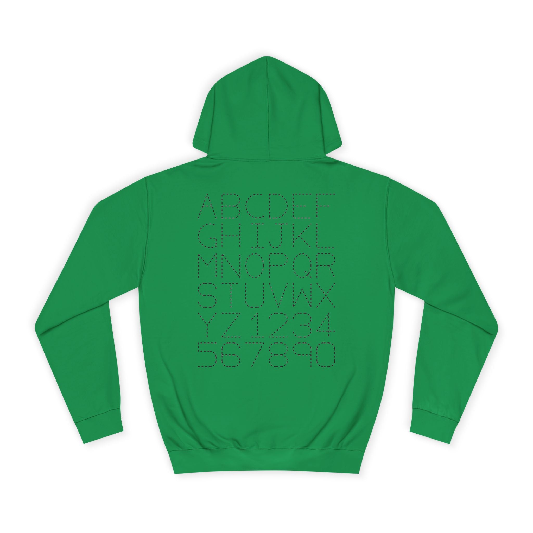 College Dotted Alphabet Hoodie | Campus Sweatshirt, Collegiate Style