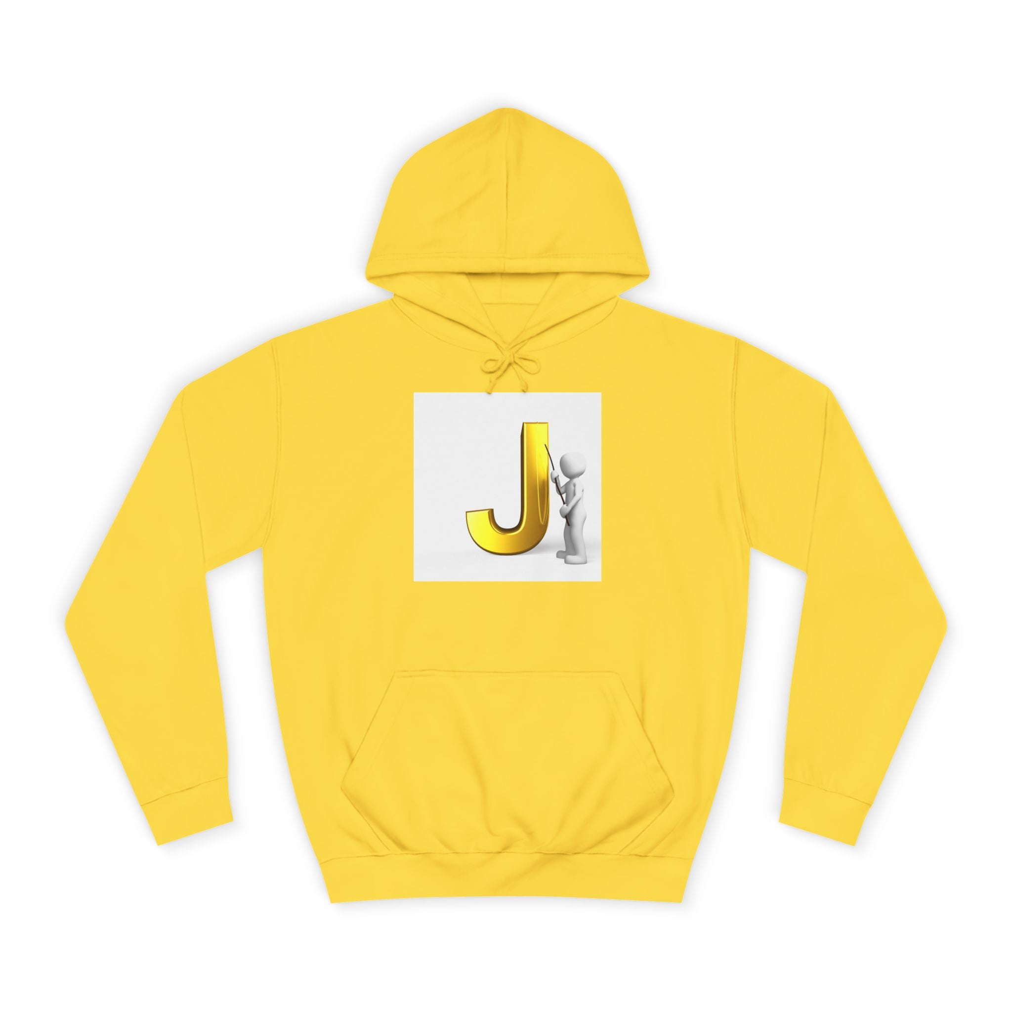 Golden Letter J Initial Hoodie | Monogram J Sweatshirt
