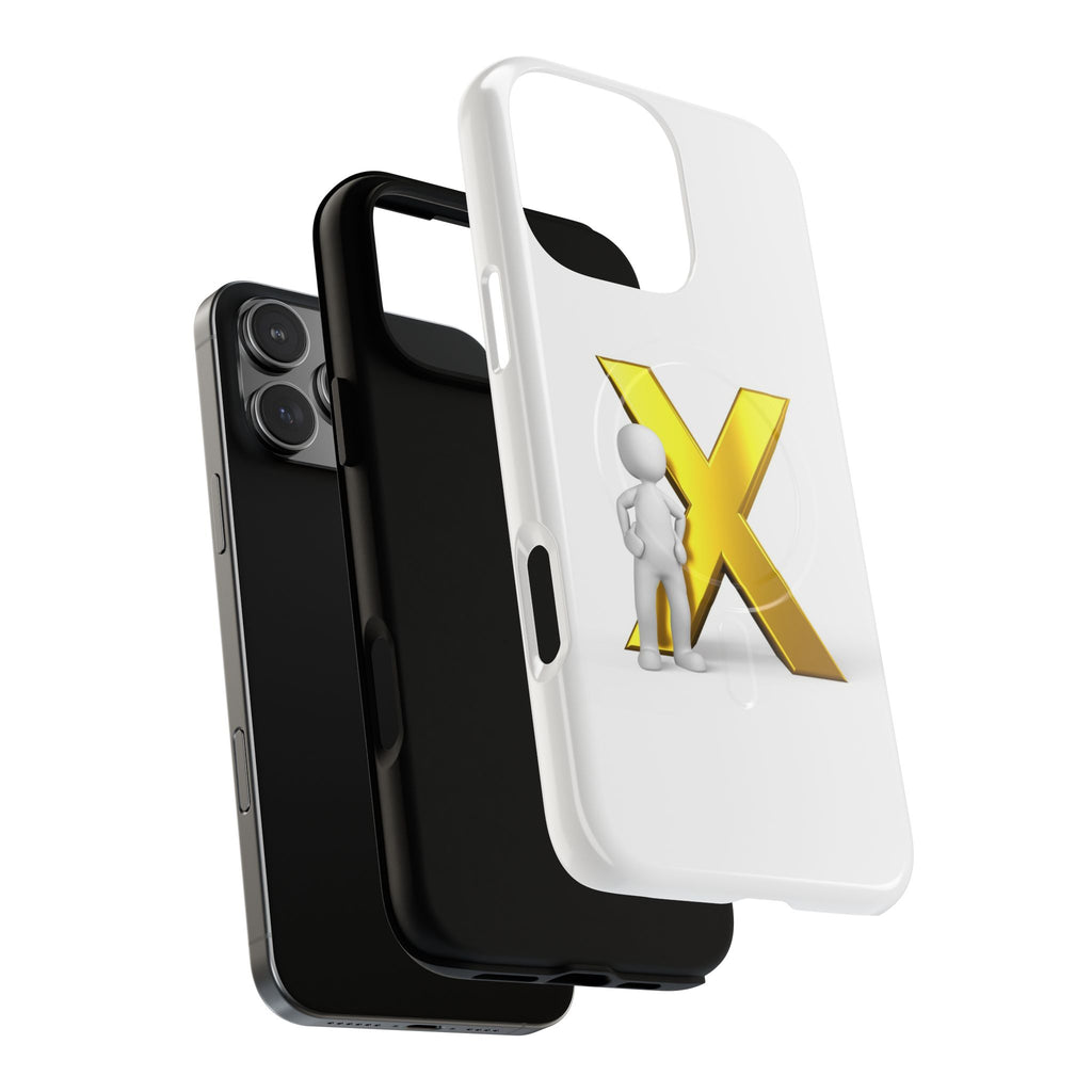 3D Figure with Gold X phone case | Magnetic Tough Case