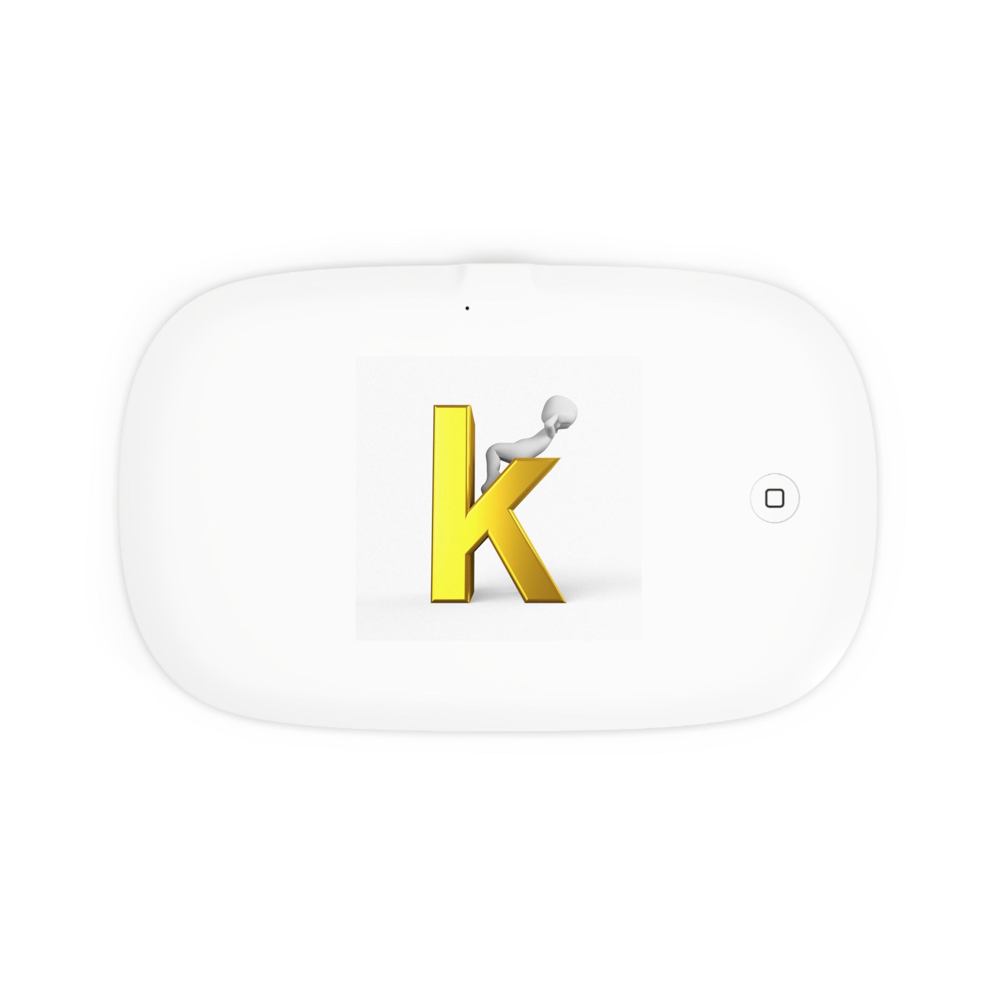 Yellow Letter K monogram Wireless Charging Pad | UV Phone Sanitizer