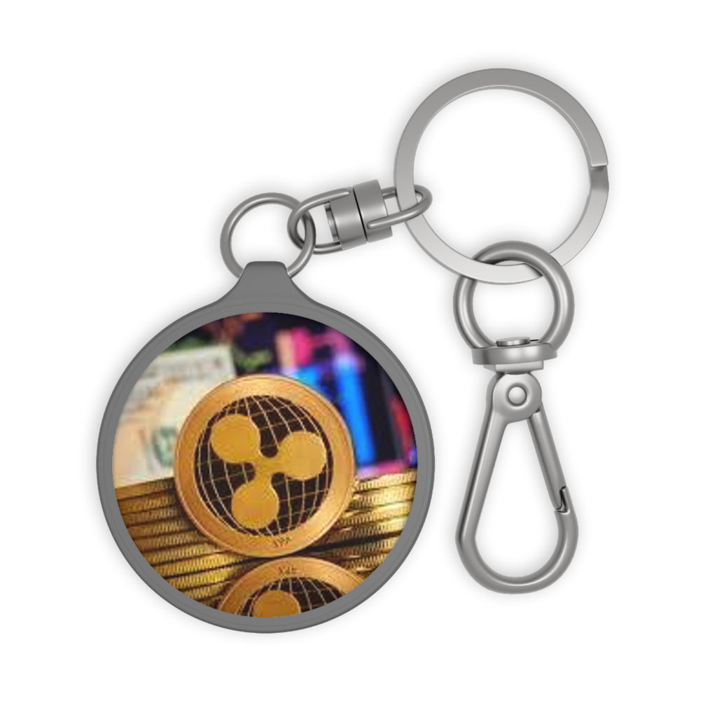 Ripple Crypto Coin Keyring Tag | XRP Cryptocurrency Keychain