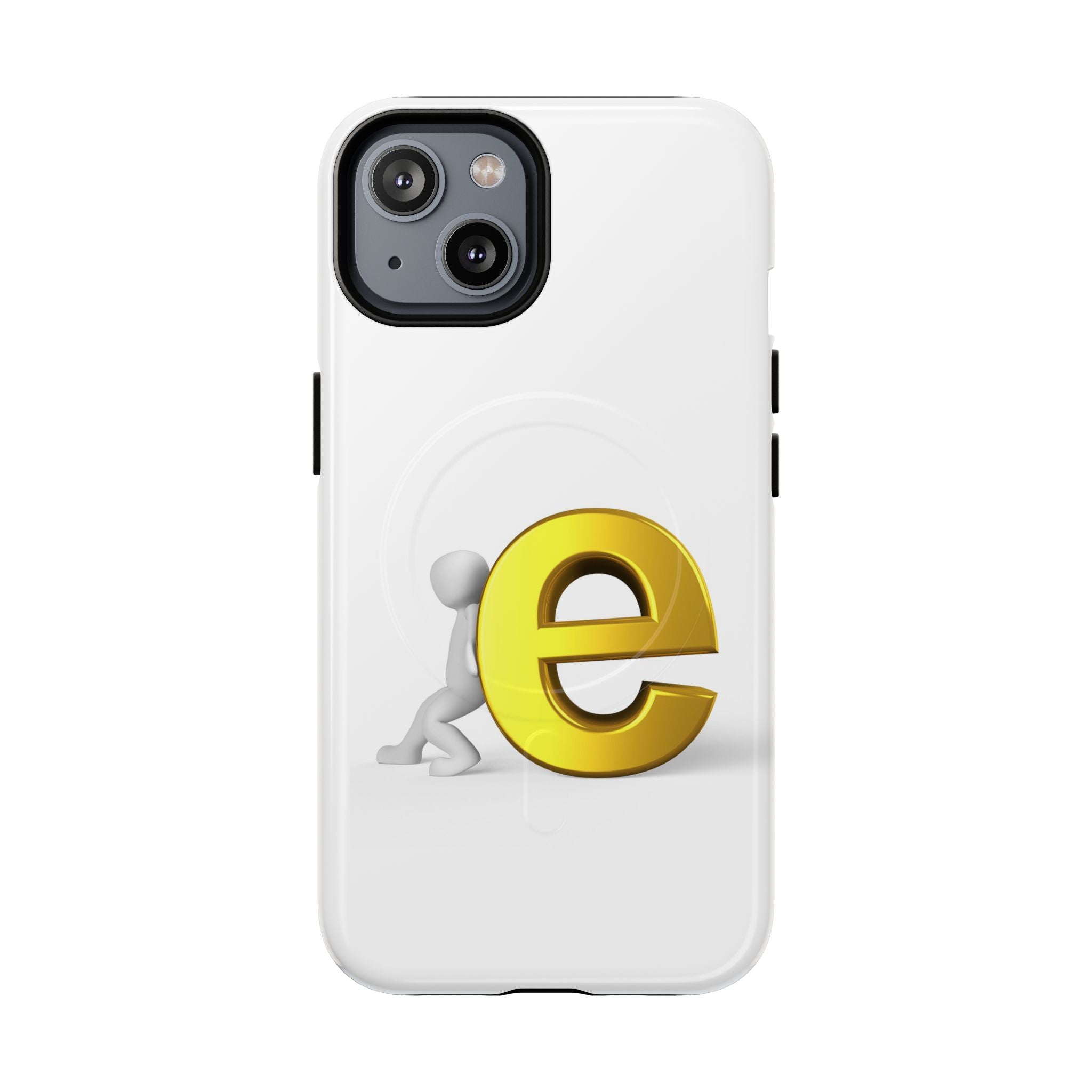 3D Gold Letter E Phone Case | Tough Magnetic Case