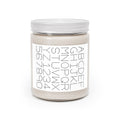 Alphabet Dotted Pattern Candle | Soy Jar Candle 9oz with White Lid