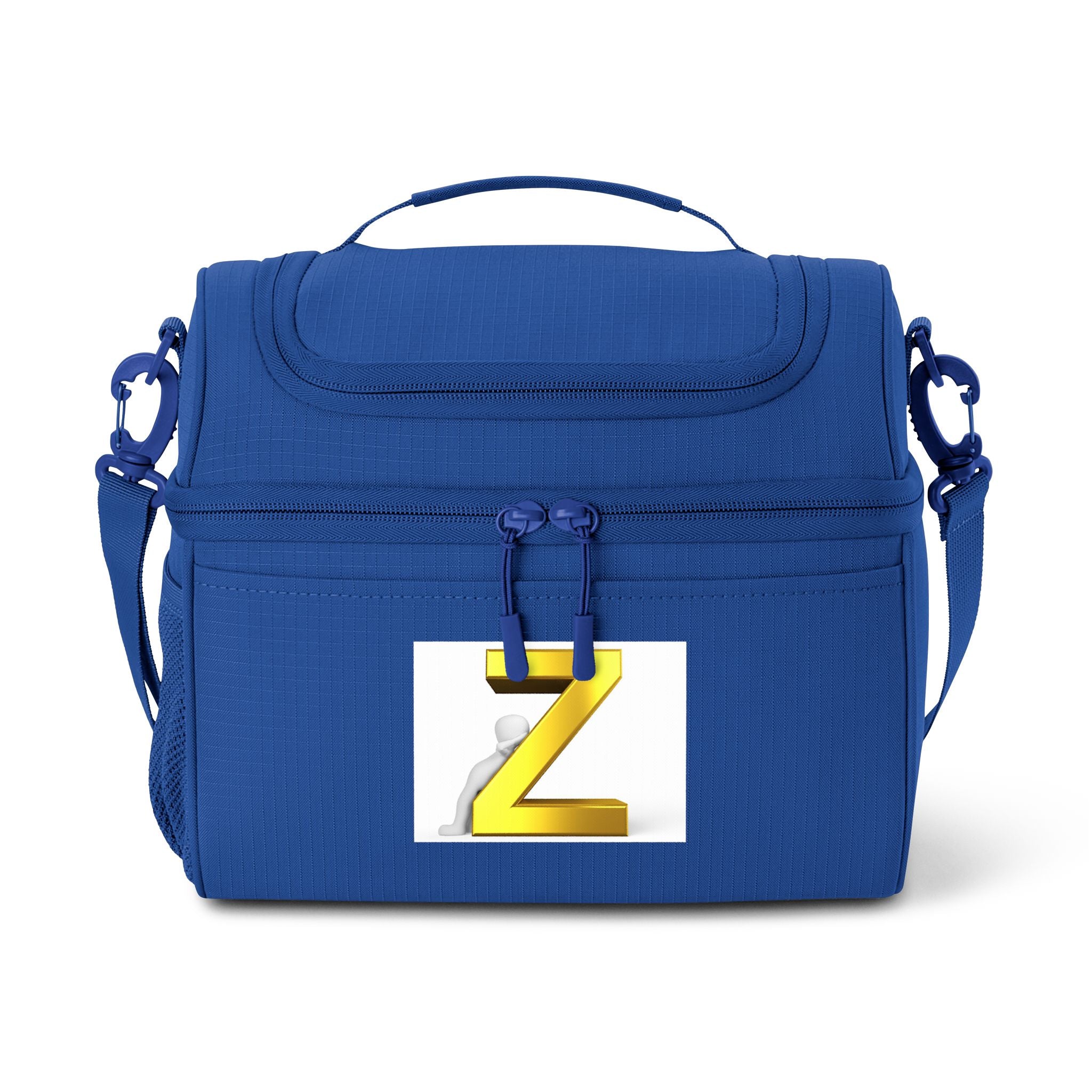 Gold Letter Z Cooler Bag | Monogram Initial Lunch Cooler, Insulated Portable Cooler