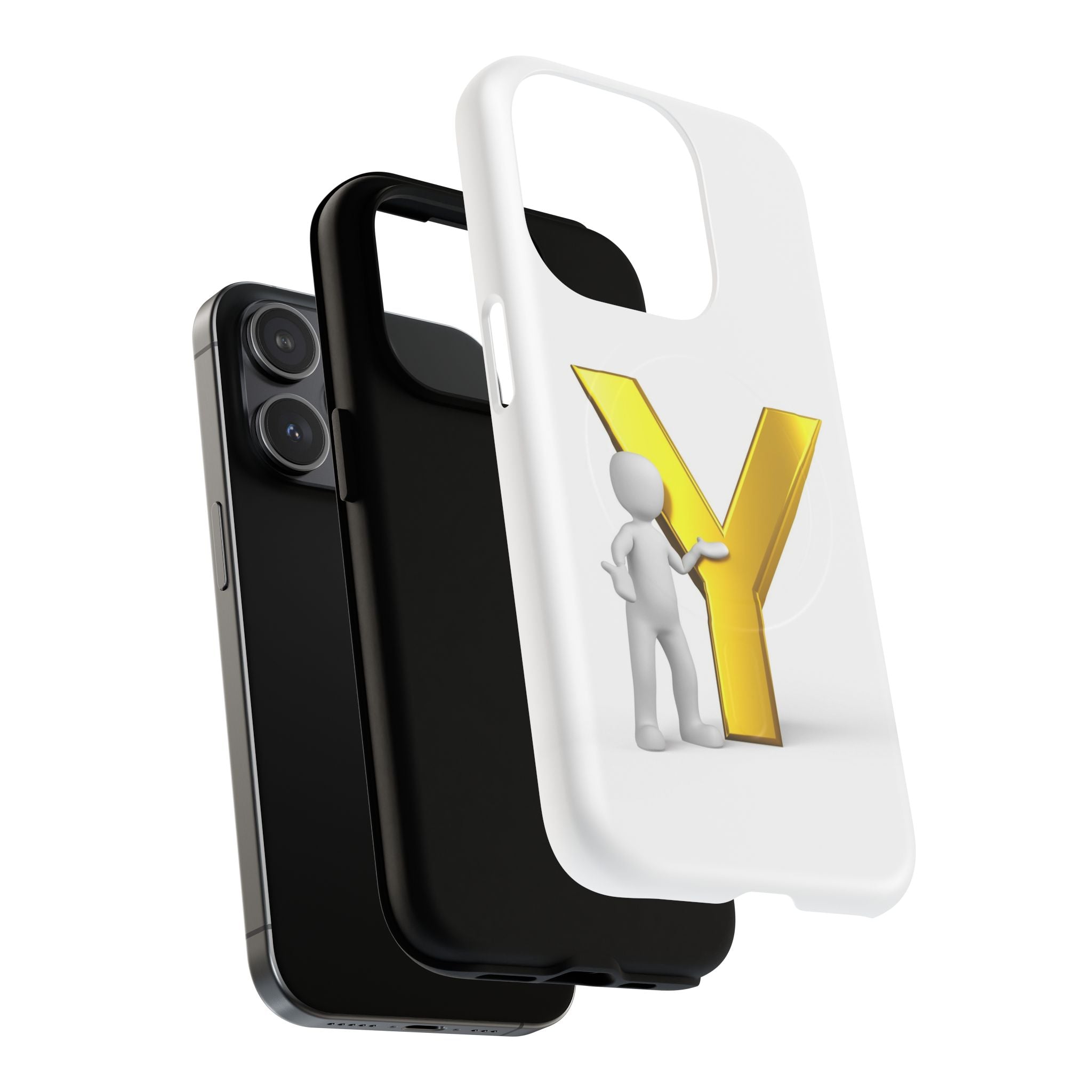 Gold Letter Y Phone Case | Monogram iPhone Magnetic Case