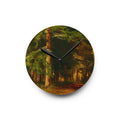Forest Path Painting Acrylic Wall Clock | Woodland Landscape Wall Clock